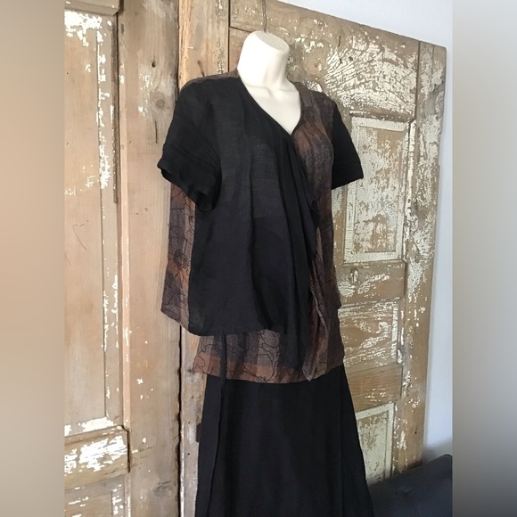 Kim Bernardin Paris Dress 2 Piece Separates Made In France Linen 38 - Picture 6 of 10